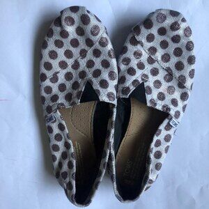 TOMS Women’s Slip On Flats Shoes W9.5 Polka Dots